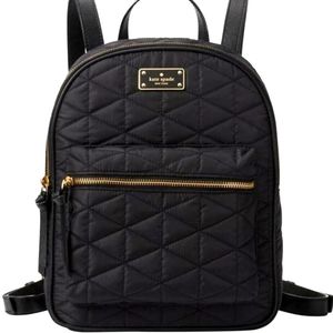 Kate Spade Black Small Bradley Wilson Road Quilted Backpack